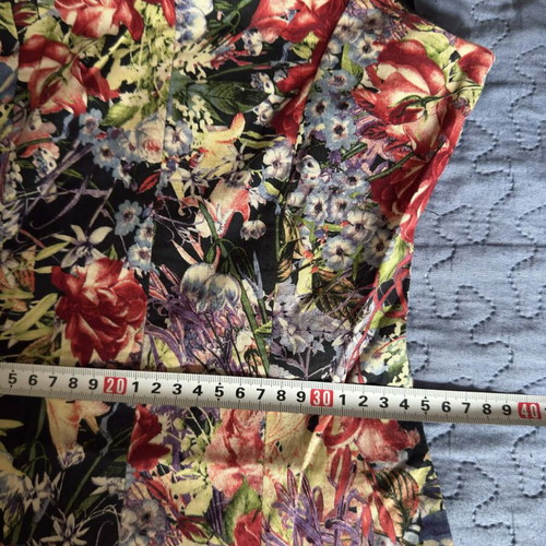 Cotton dress multicolor, size M, like new, Made in Italy