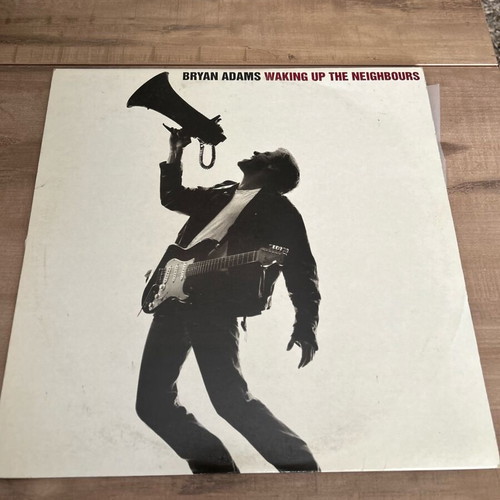 Bryan Adams So Far So Good vinyl used, with poster
