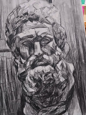 Heracles Bust with Charcoal new