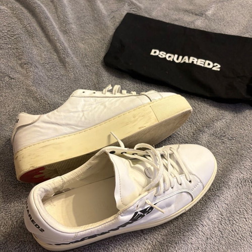Dsquared2 sneakers used, unisex, white, size 41