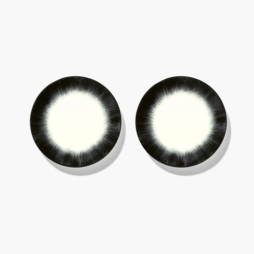 Set of 2 porcelain dinner plates 28 cm Ann Demeulemeester Serax new
