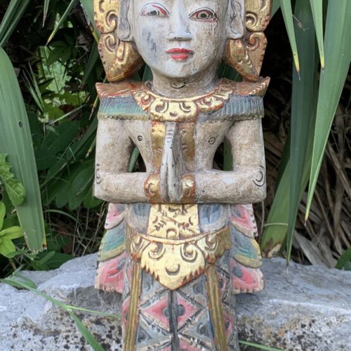 Balinese Wooden Statue of Hindu Deity Rama like new