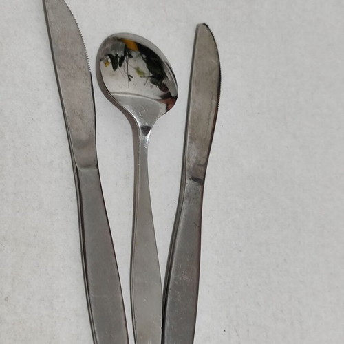 Vintage Cyprus Airways Cutlery Set used with signs of wear