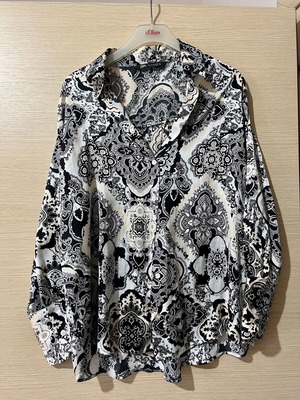 Zara shirt like new, size L, black and beige