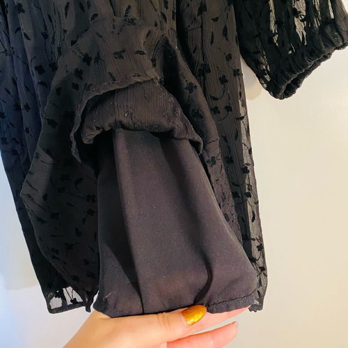 eyelet embroidered shirt dress Teela Black Embroidered Dress 9 / Black