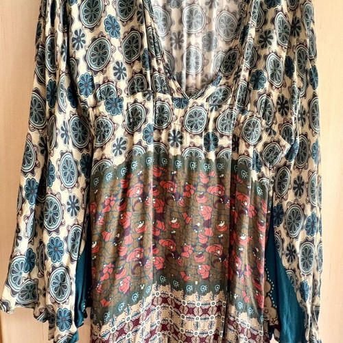 Nolita Boho Mini Dress with Batwing Sleeves like new