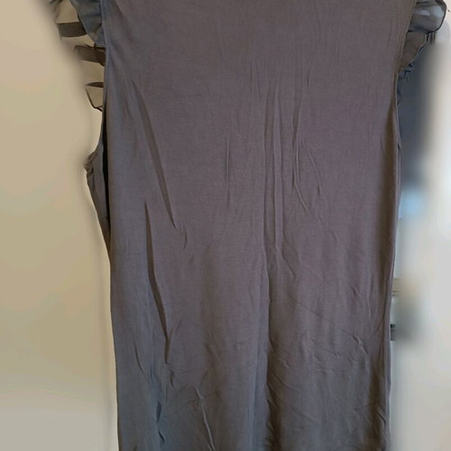 H&M blouse used, size Small, brown smokey