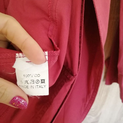 Selestino trench coat size S used, burgundy