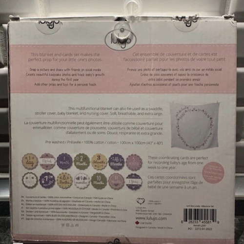 Baby's First Year Blanket and Cards Set like new, Lulujo, girl