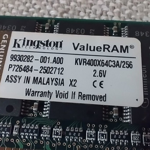 Kingston KVR400 256MB RAM memories like new, 2 pieces
