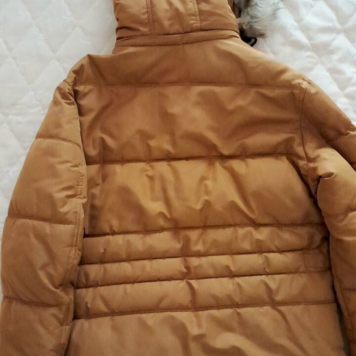Zara Man winter parka like new, camel/cognac with hood