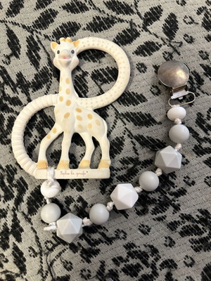 Sofia la giraffe teether used, natural rubber