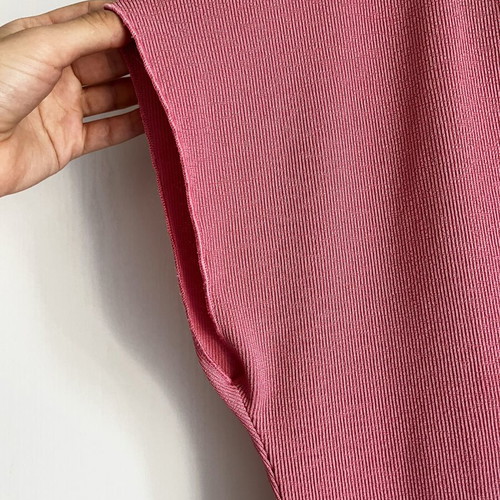 Rib summer blouse pink used, size M