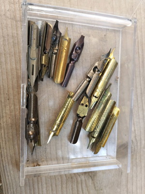 Pen nibs used