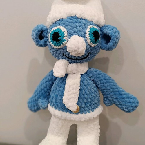 Handmade Smurf new with silicone filling without plastics