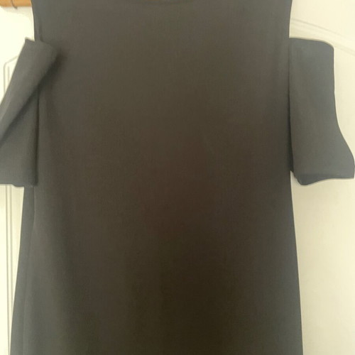 Black mini dress with off-shoulder design like new, size small