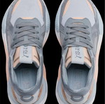 PUMA RS-X athletic shoes used, size 41, gray and light blue
