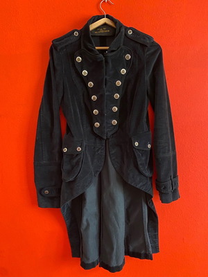 Velvet Victorian coat used, size 44, black