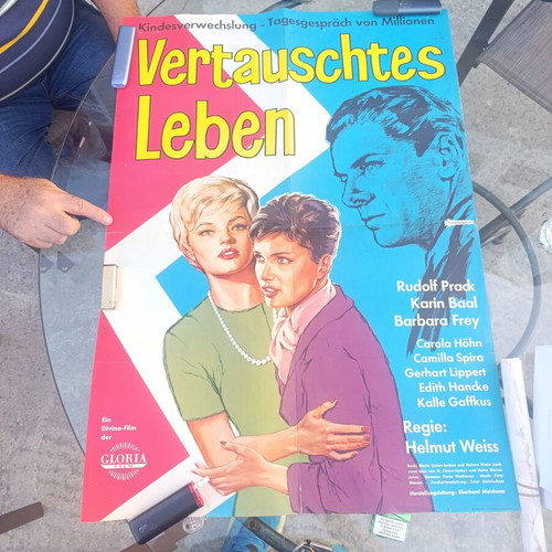 Vertauschtes Leben Movie Poster used, authentic 1961 lithograph
