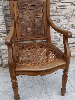 Barber chair from 1950 with folding back like new