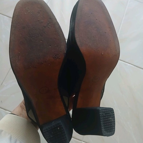 Suede pumps black used Stefan D. size 37