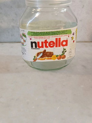 Nutella old glass jar used 750g with gift stickers