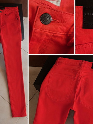 Burberry red skinny jeans