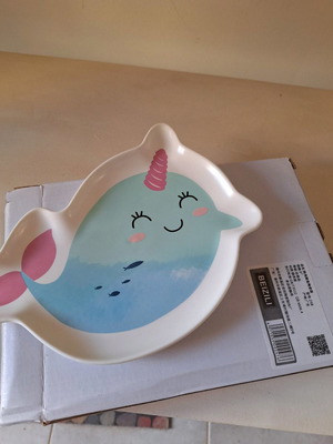 Ceramic children's plate new 25×16 cm with packaging