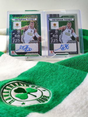 Σετ Mike Batiste Auto Green Shimmer SSP και Premium Edition Silver κάρτες σαν καινούργιο
