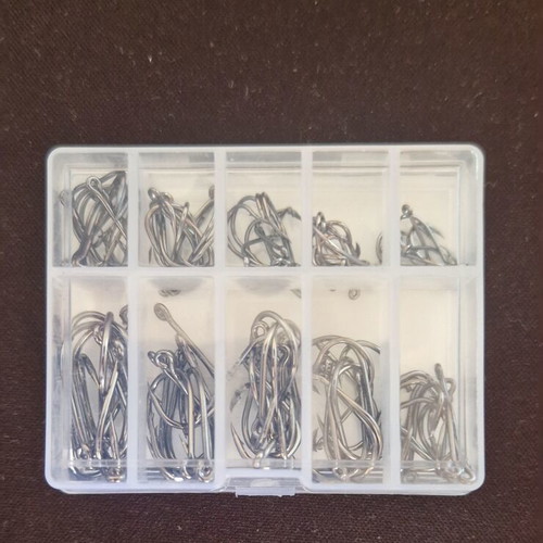 Fishing Hooks Set 100 Carbon Steel New