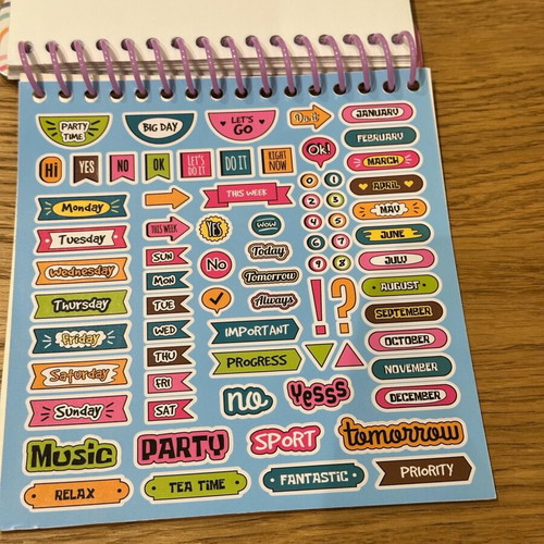 Sticker book used, 497 stickers, 3 missing