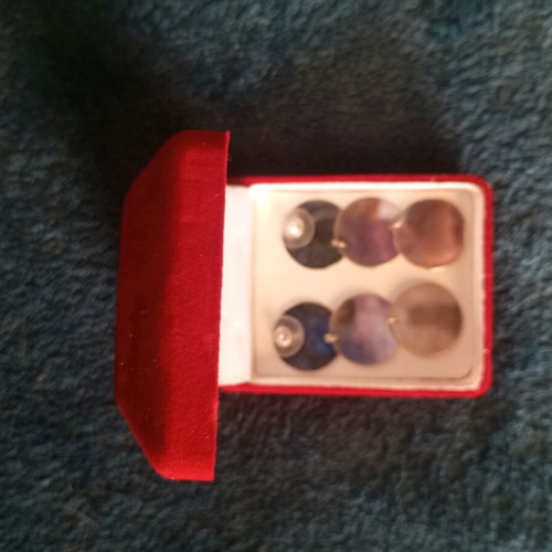 Modern stainless steel earrings like new, silver