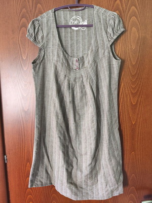 Pink Woman dress like new, gray and beige, size M