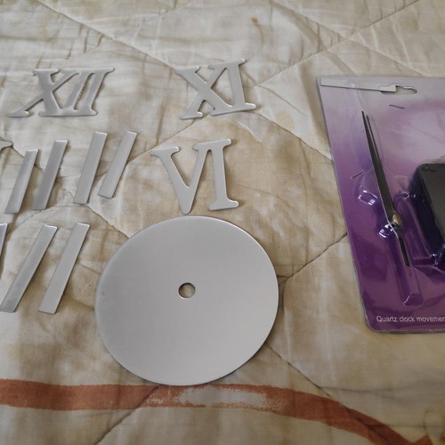 Modern DIY Wall Clock Silver Mirror Acrylic