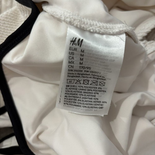 H&M swimsuit like new, black and white, size M