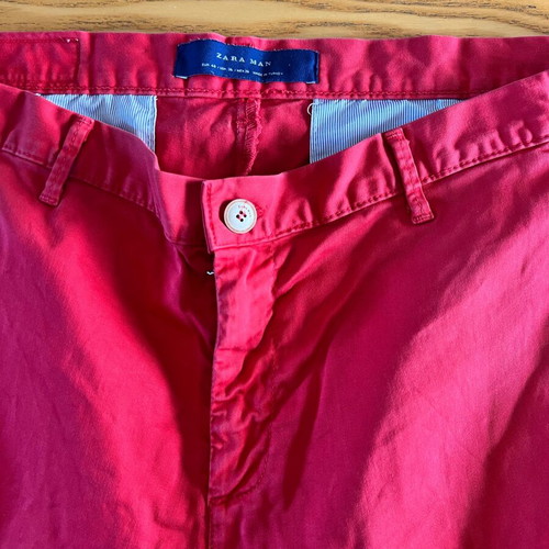 Zara Man red chino pants size 46