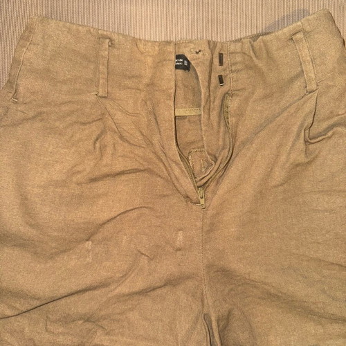 Khaki linen bermuda Zara like new, size XS