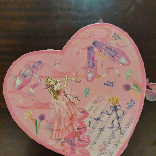 Jewelry box with wind-up ballerina used, Swan Lake melody