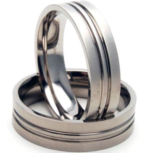 Pair of stainless steel rings new