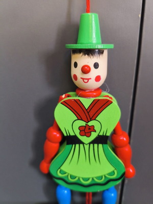 Wooden dolls decorative, new for kids' room