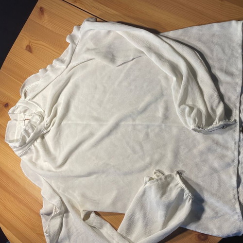 White blouse Made in Italy with ruffles and cuff buttons used