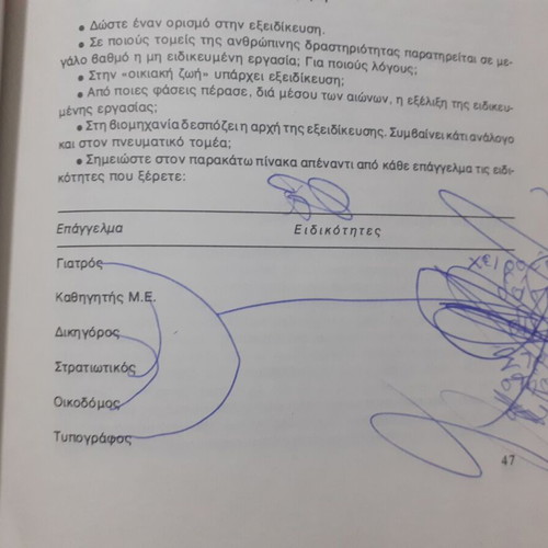Contribution to Essay Teaching used, grade 11