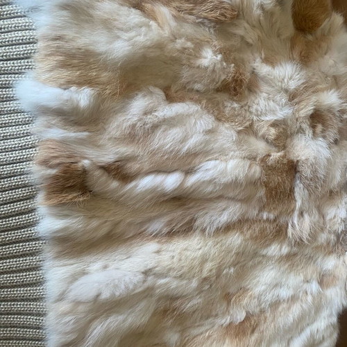 Natural rabbit fur jacket like new, beige