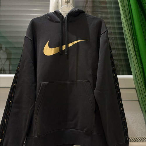 Nike hoodie size M like new, grey with gold details