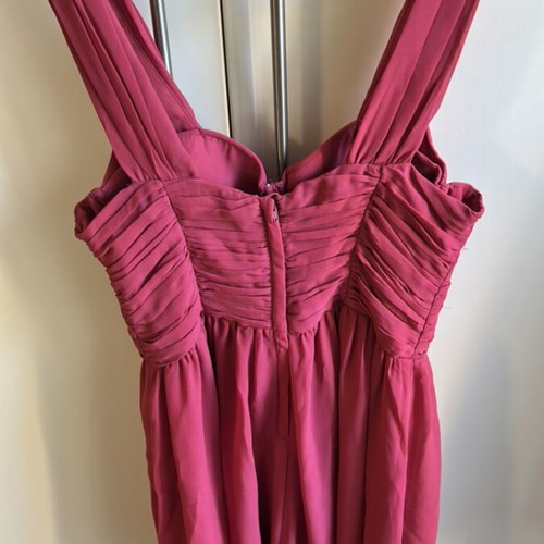 H&M short dress with deep neckline used, dusty pink, size 38-40