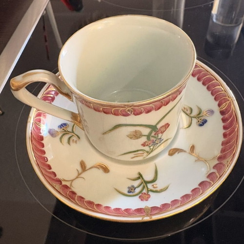 Vintage Limoges porcelain coffee set used with tray, cups and sugar bowl
