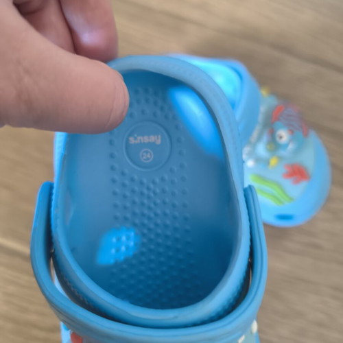 Blue clogs, size 24