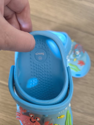 Blue clogs, size 24
