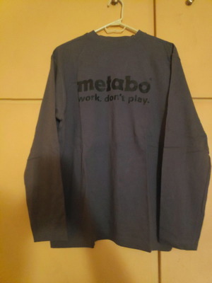 Μπλουζάκι Μακρυμάνικο Metabo Καινούργιο, Μέγεθος Large, Γκρι
