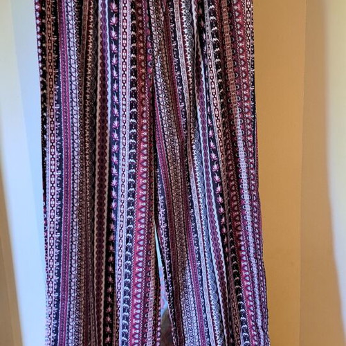 Printed wide-leg pants size Large